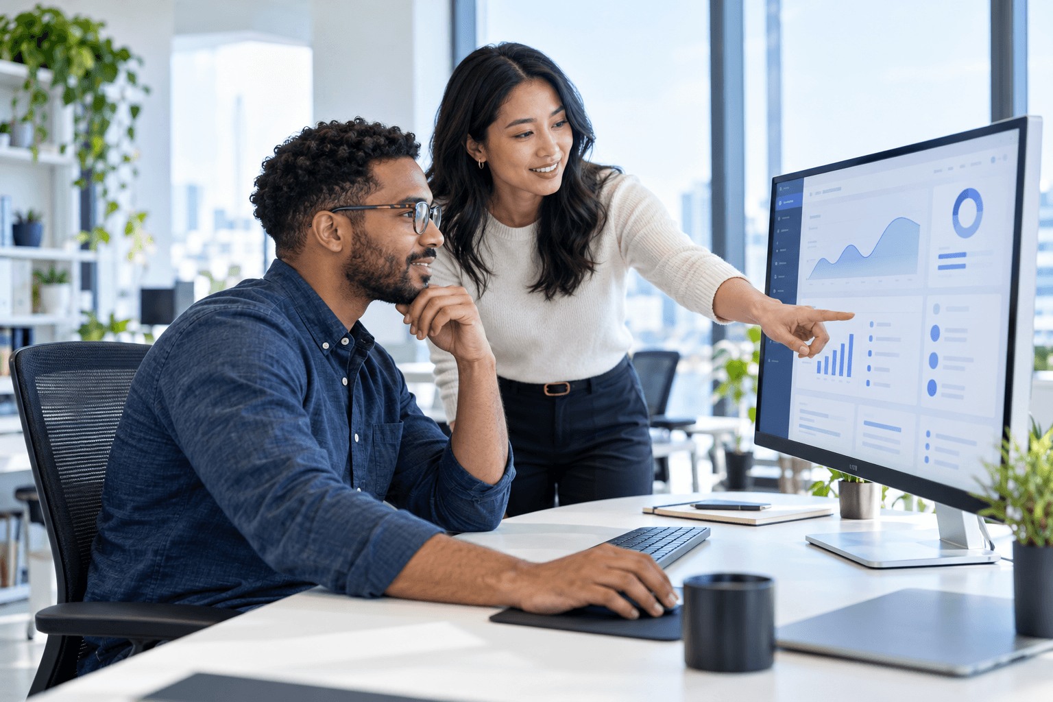 Illustrative scene of custom software work